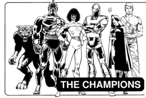 The Champions, an example of a well-rounded team from Hero System.